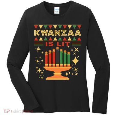 Kwanzaa Is Lit Women's Long Sleeve Shirt