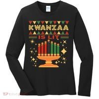 Kwanzaa Is Lit Women's Long Sleeve Shirt thumb 0