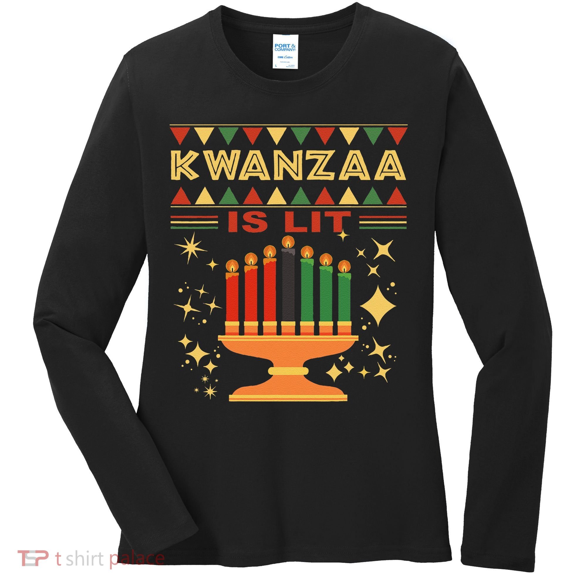 Kwanzaa Is Lit Women's Long Sleeve Shirt