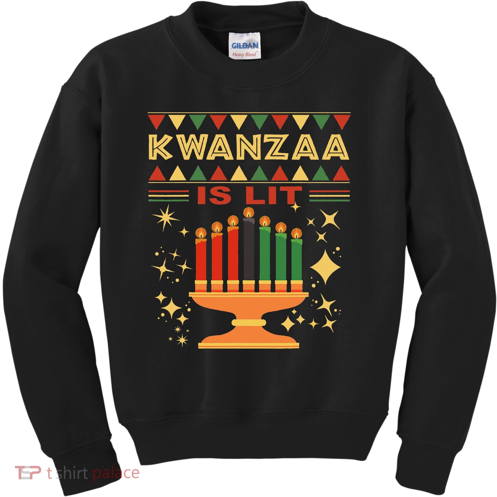 Kwanzaa Is Lit Kids Sweatshirt