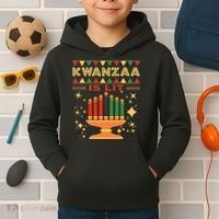 Kwanzaa Is Lit Kids Hoodie thumb 2