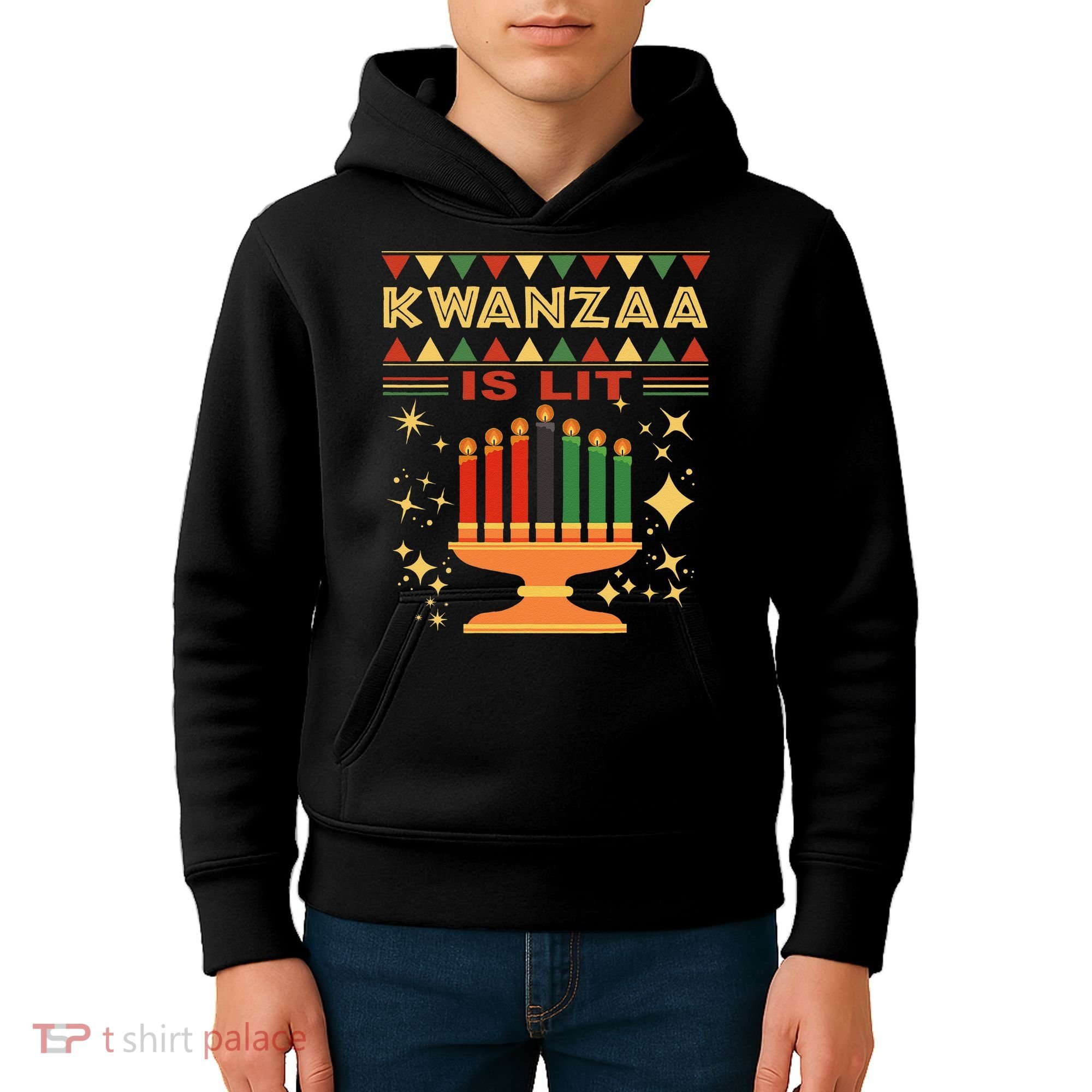 Kwanzaa Is Lit Kids Hoodie