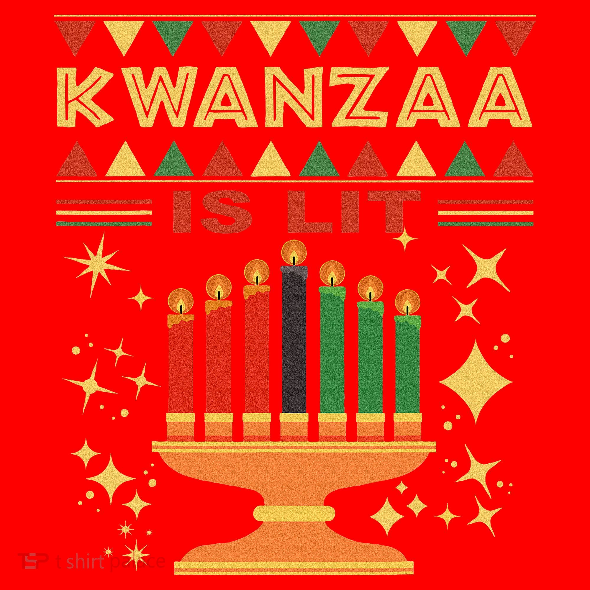 Kwanzaa Is Lit Santa Hat