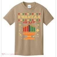 Kwanzaa Is Lit Kids T-Shirt thumb 0