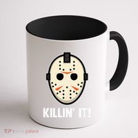 Killin It Lazy Diy Halloween Costume Funny Horror Movie Coffee Mug thumb 1