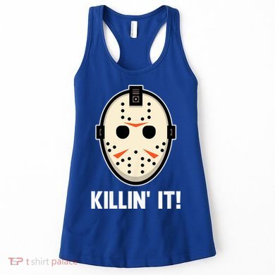 Killin It Lazy Diy Halloween Costume Funny Horror Movie Women's Tank Top