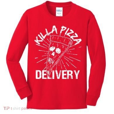 Killa Pizza Delivery Kids Long Sleeve Shirt