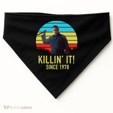 Killin' It Since 1978 Retro Horror Movie USA-Made Doggie Bandana