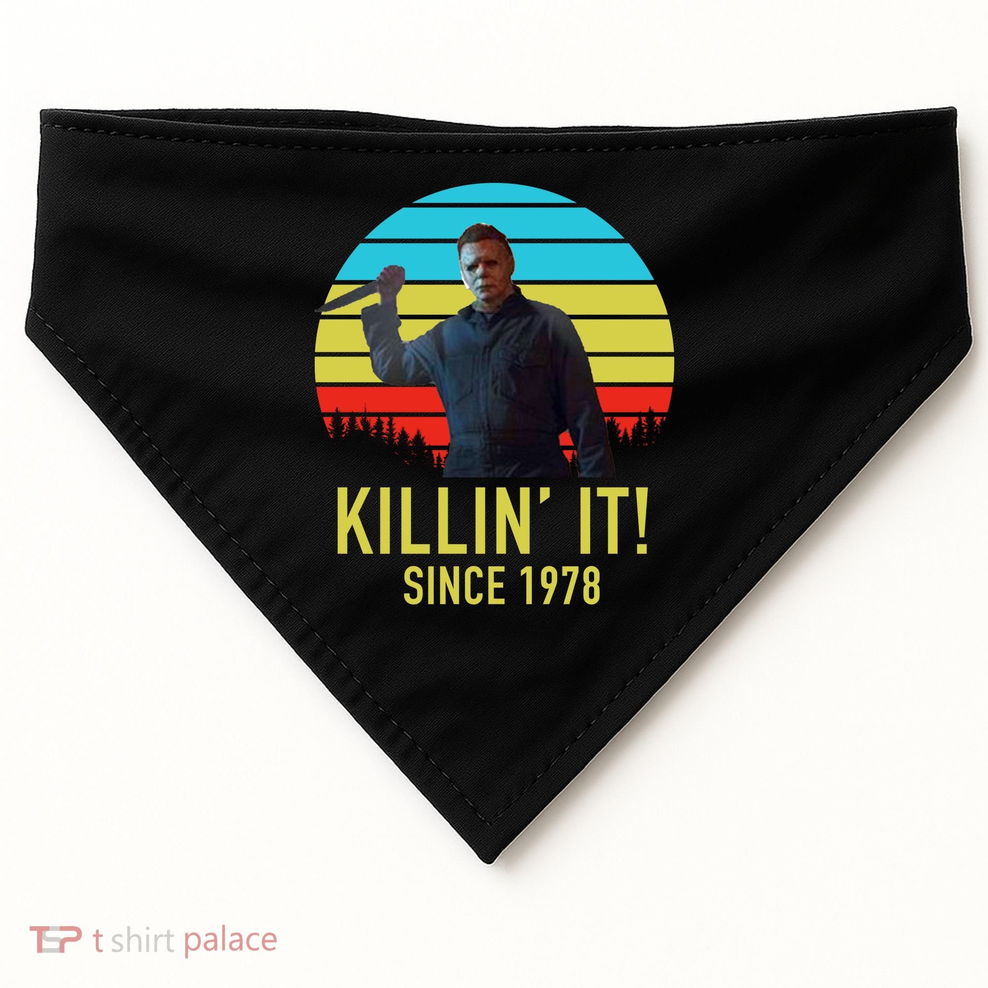Killin' It Since 1978 Retro Horror Movie USA-Made Doggie Bandana