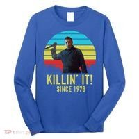 Killin' It Since 1978 Retro Horror Movie Long Sleeve Shirt thumb 0