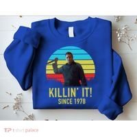 Killin' It Since 1978 Retro Horror Movie Sweatshirt thumb 2