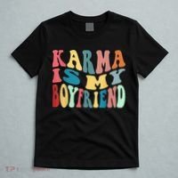 Karma Is My Boyfriend Karma Is Cat Funny Sarcastic Music T-Shirt thumb 5