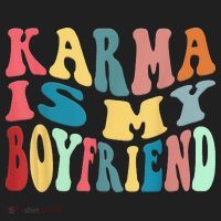Karma Is My Boyfriend Karma Is Cat Funny Sarcastic Music Beanie thumb 2
