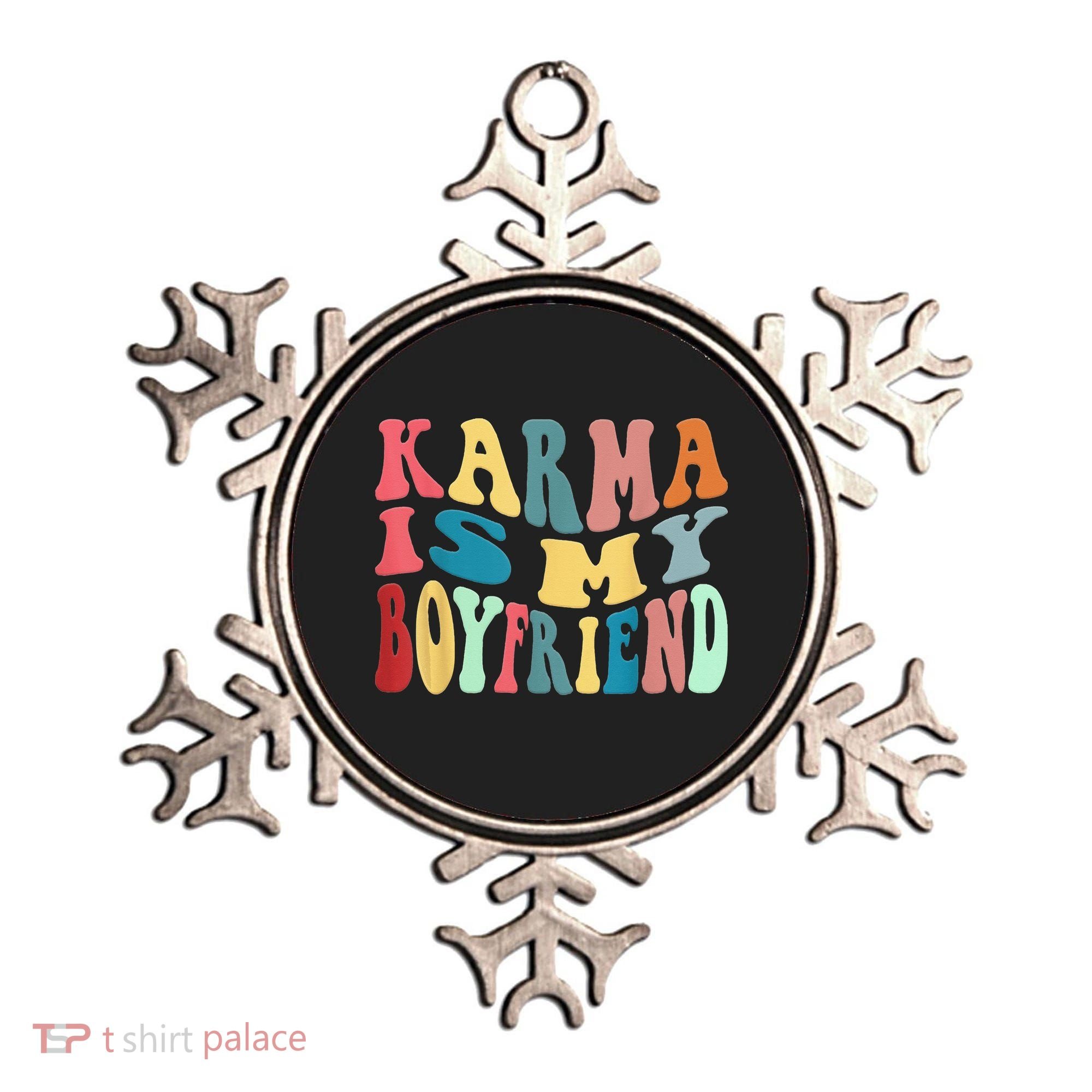 Karma Is My Boyfriend Karma Is Cat Funny Sarcastic Music Ornament