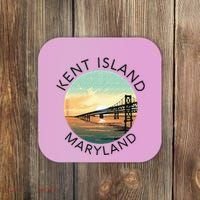 Kent Island Maryland Chesapeake Bay Bridge Annapolis Crab Coaster thumb 0