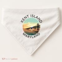 Kent Island Maryland Chesapeake Bay Bridge Annapolis Crab USA-Made Doggie Bandana thumb 0