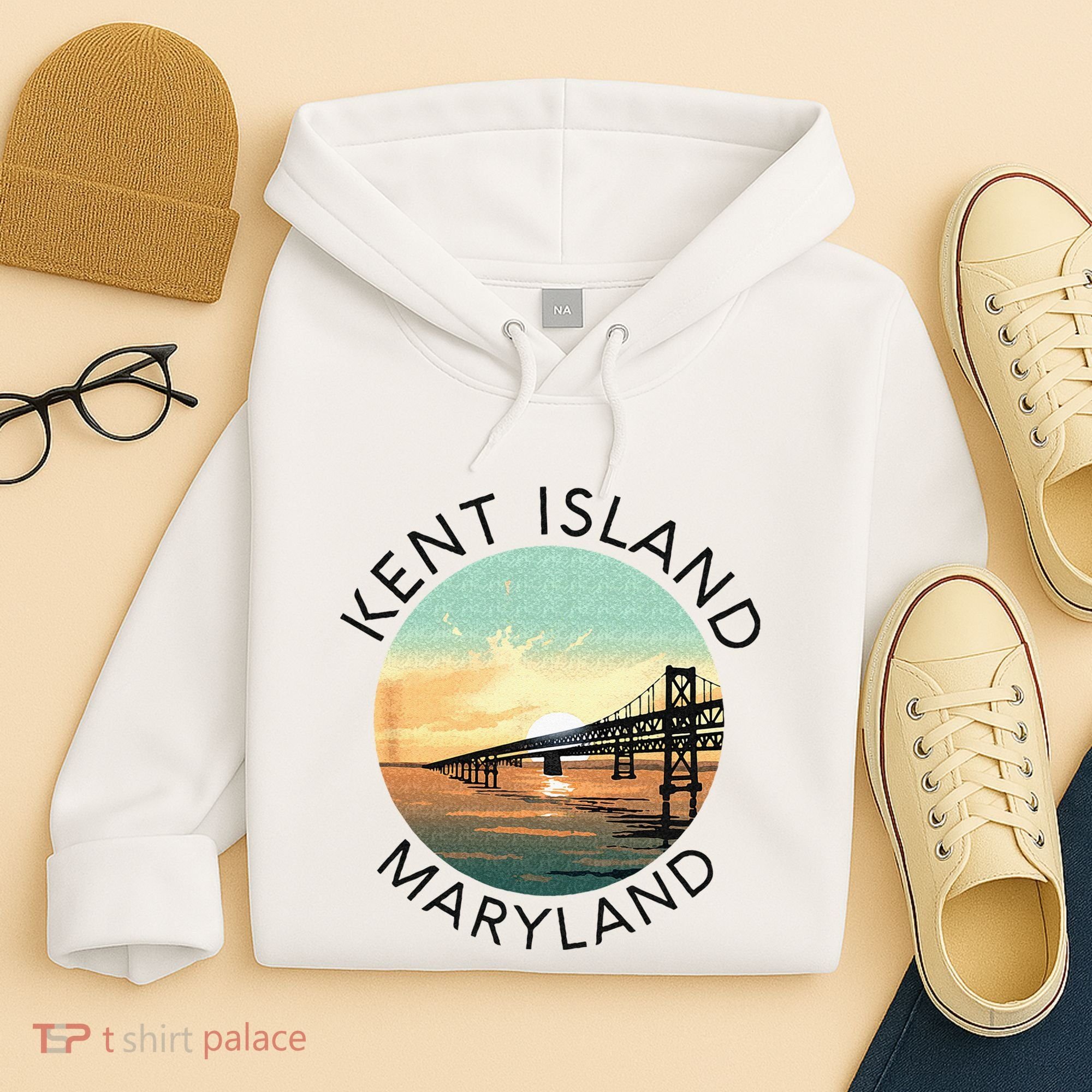 Kent Island Maryland Chesapeake Bay Bridge Annapolis Crab Hoodie