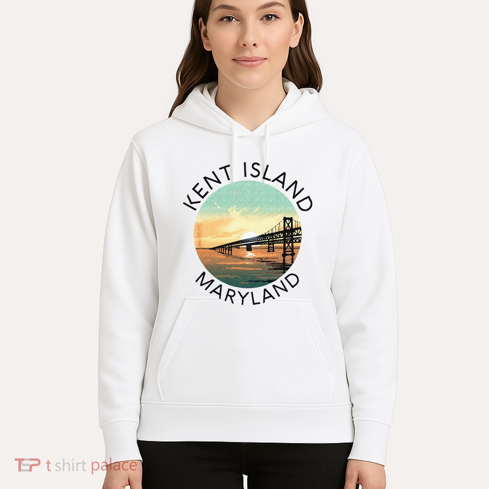 Kent Island Maryland Chesapeake Bay Bridge Annapolis Crab Hoodie