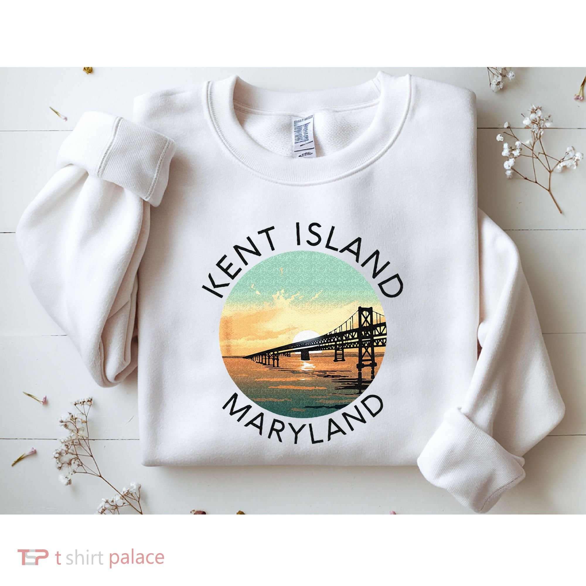 Kent Island Maryland Chesapeake Bay Bridge Annapolis Crab Sweatshirt