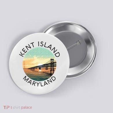 Kent Island Maryland Chesapeake Bay Bridge Annapolis Crab Button