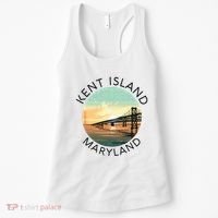 Kent Island Maryland Chesapeake Bay Bridge Annapolis Crab Women's Tank Top thumb 0