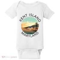 Kent Island Maryland Chesapeake Bay Bridge Annapolis Crab Baby Bodysuit thumb 0