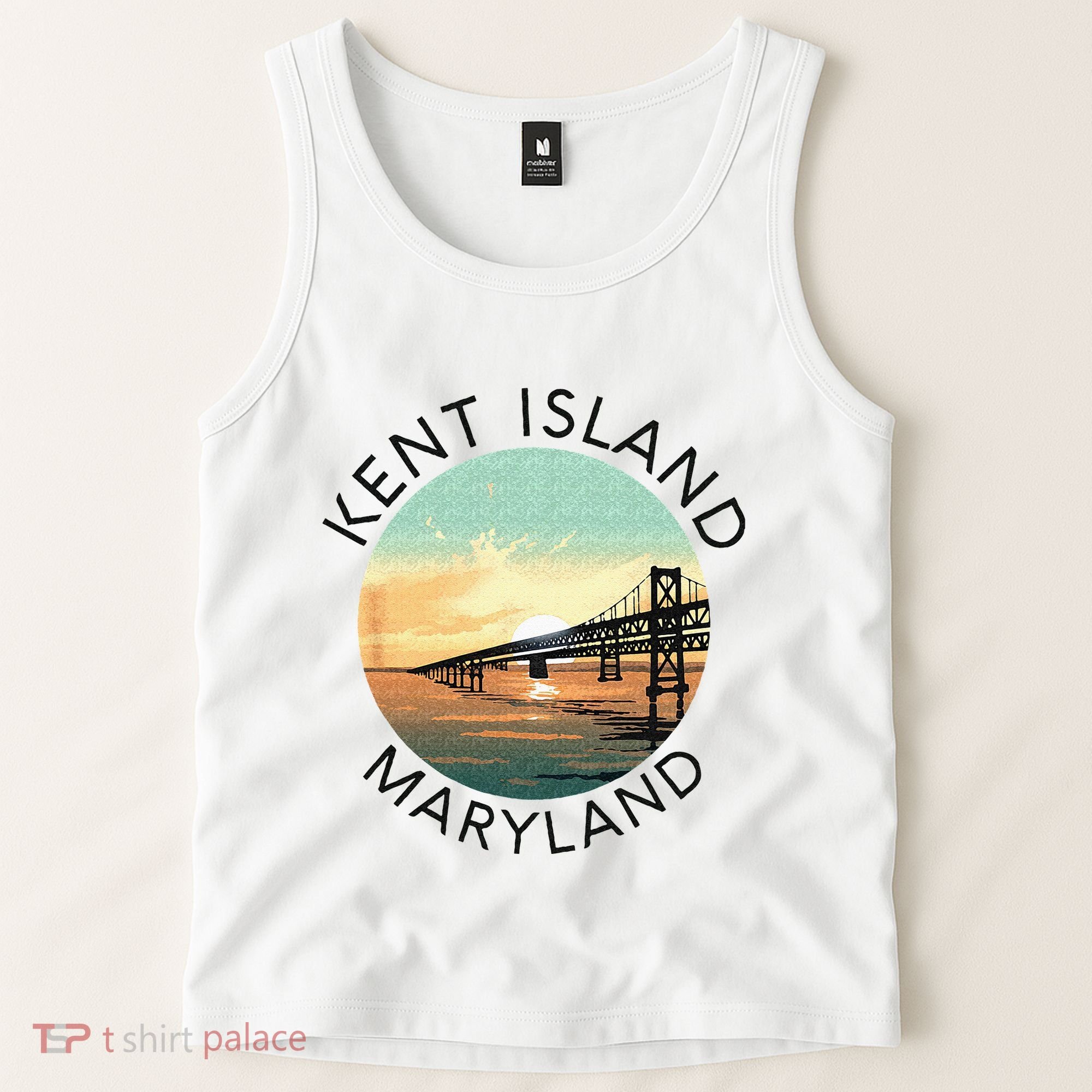 Kent Island Maryland Chesapeake Bay Bridge Annapolis Crab Tank Top