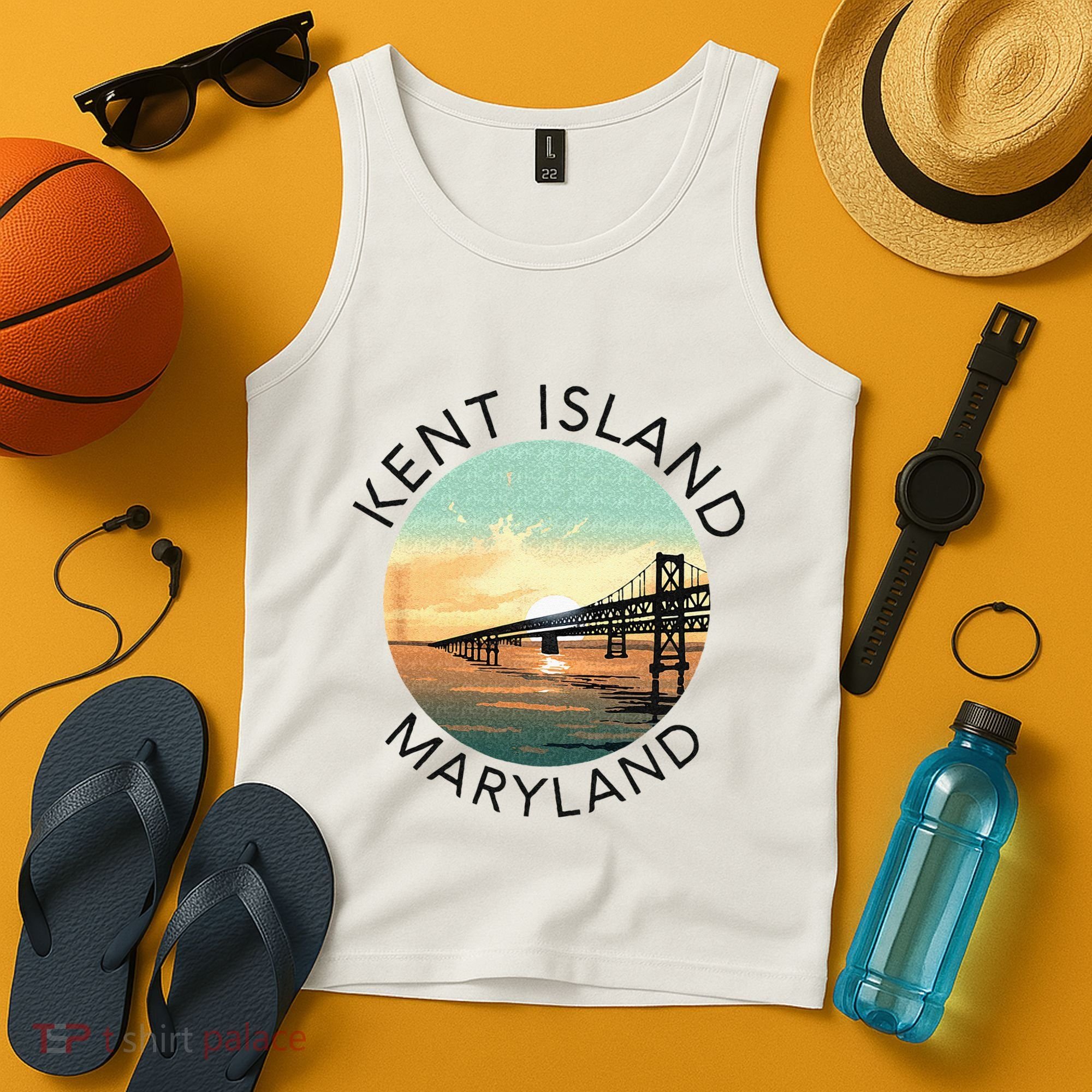 Kent Island Maryland Chesapeake Bay Bridge Annapolis Crab Tank Top