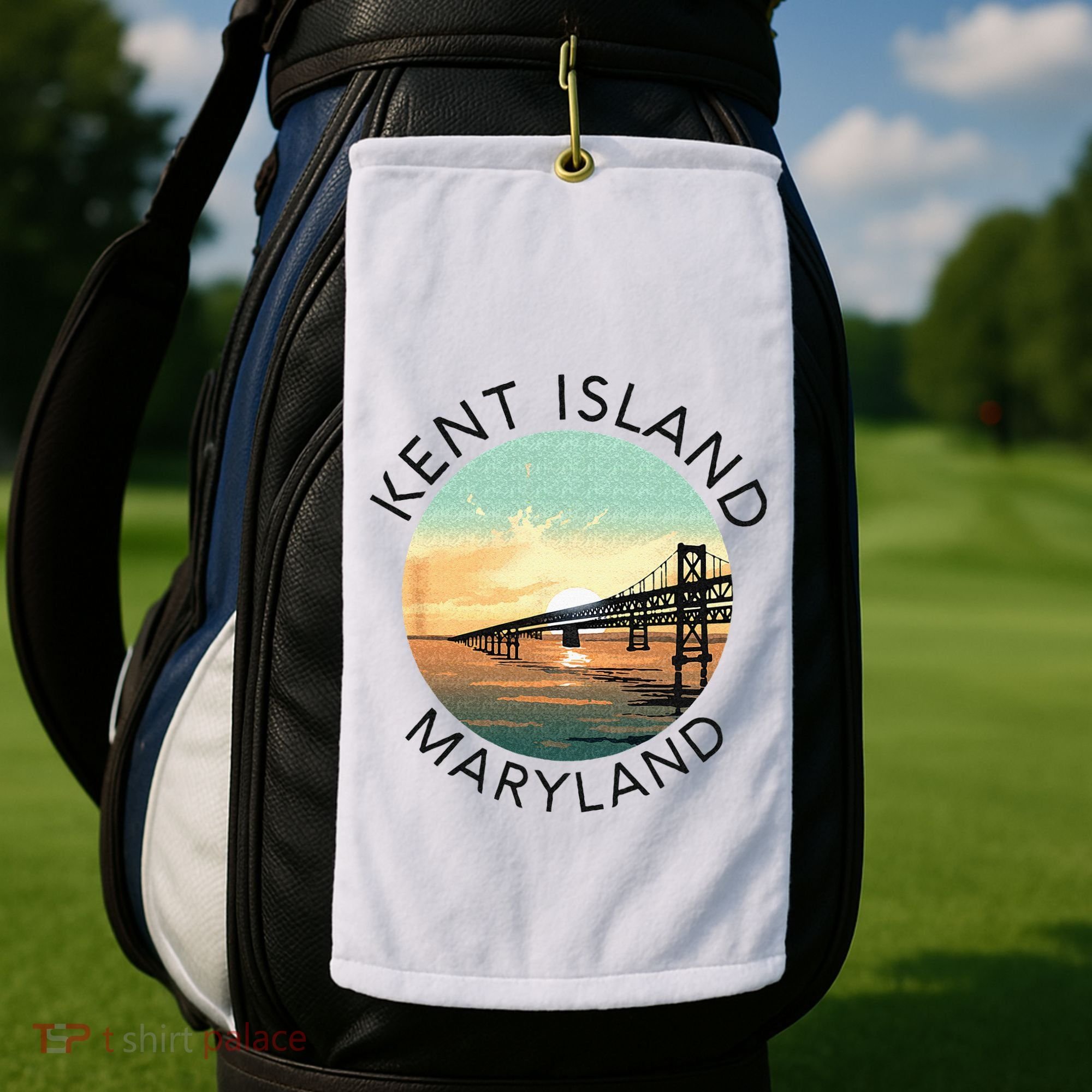 Kent Island Maryland Chesapeake Bay Bridge Annapolis Crab Golf Towel