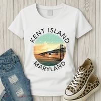 Kent Island Maryland Chesapeake Bay Bridge Annapolis Crab Women's T-Shirt thumb 3