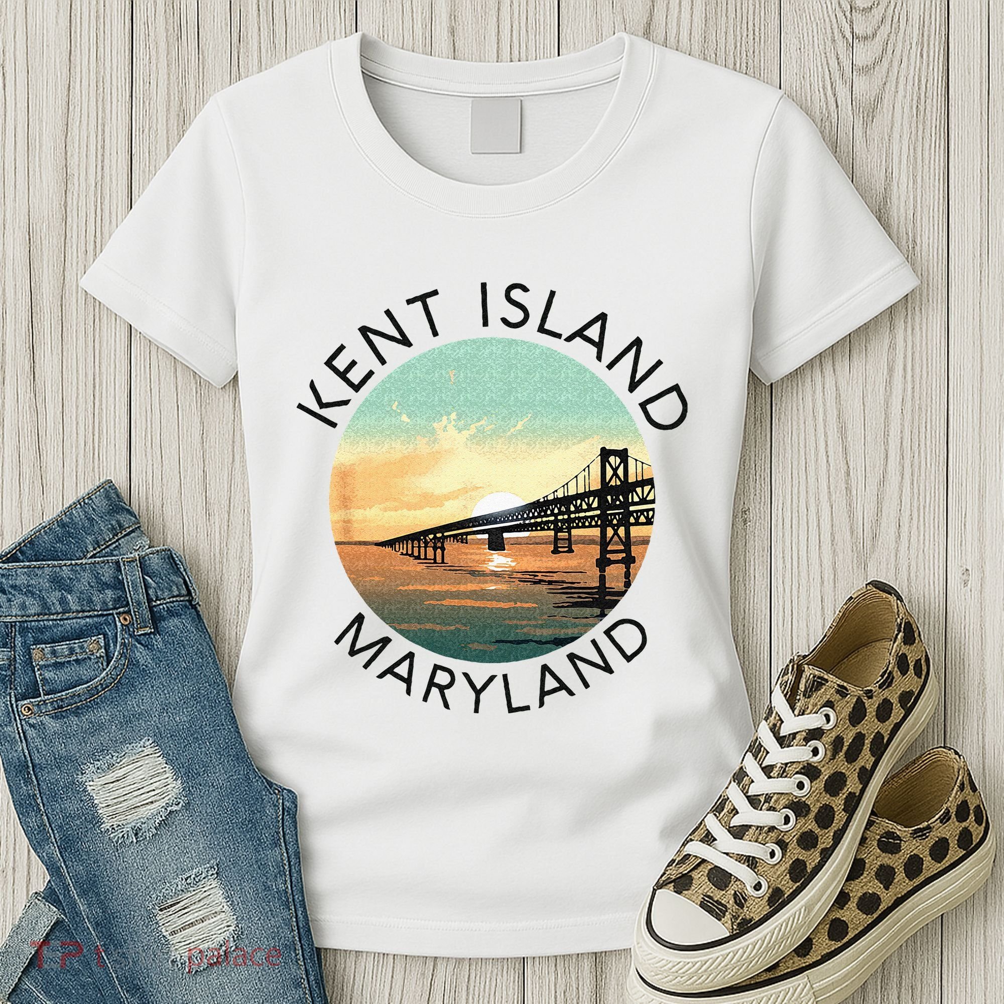 Kent Island Maryland Chesapeake Bay Bridge Annapolis Crab Women's T-Shirt