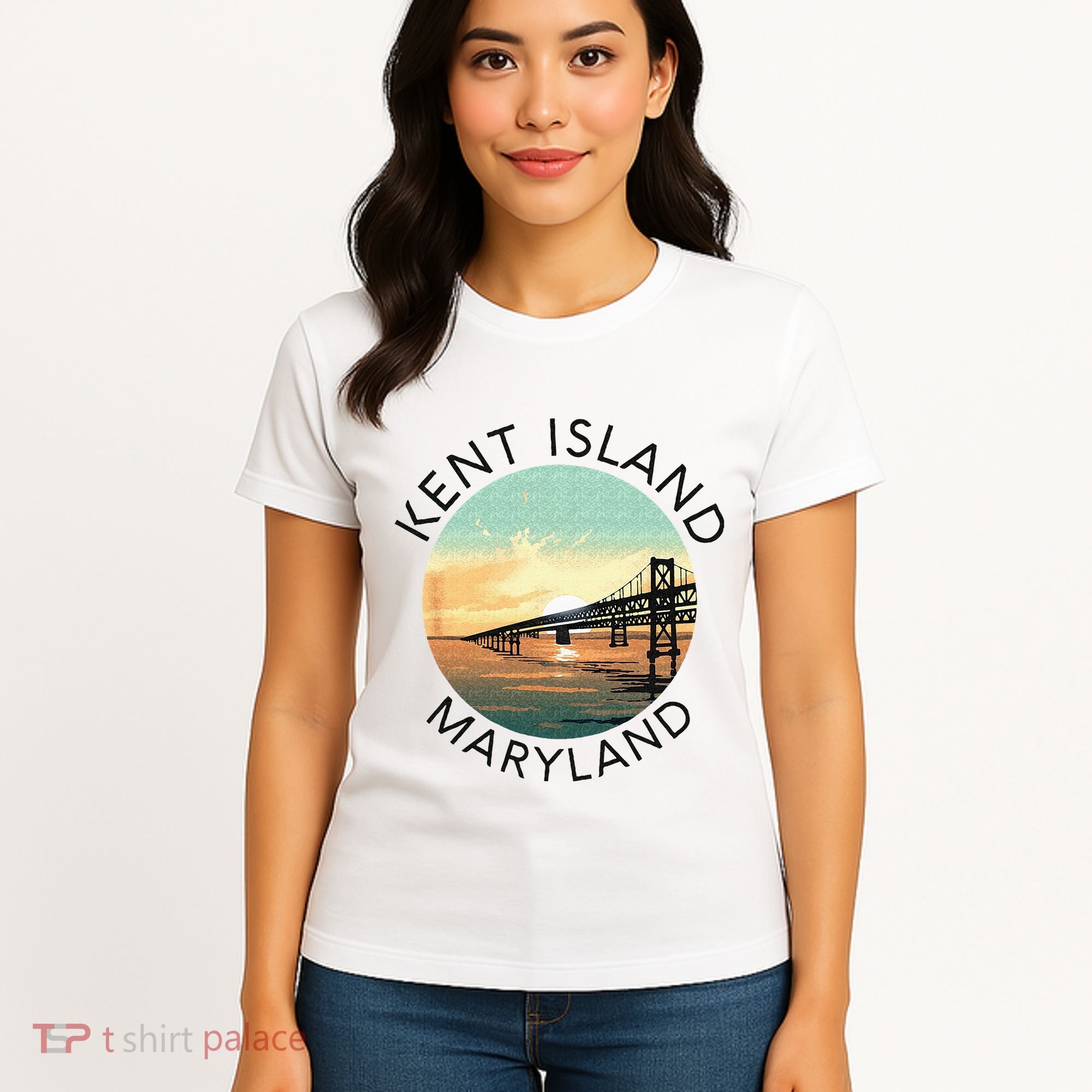 Kent Island Maryland Chesapeake Bay Bridge Annapolis Crab Women's T-Shirt