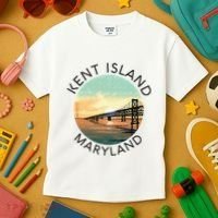 Kent Island Maryland Chesapeake Bay Bridge Annapolis Crab Kids T-Shirt thumb 3