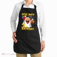 Kids Its My 3rd Birthday Ghost Pumpkin Halloween Party 3 Years Apron thumb 2