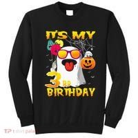 Kids Its My 3rd Birthday Ghost Pumpkin Halloween Party 3 Years Sweatshirt thumb 0