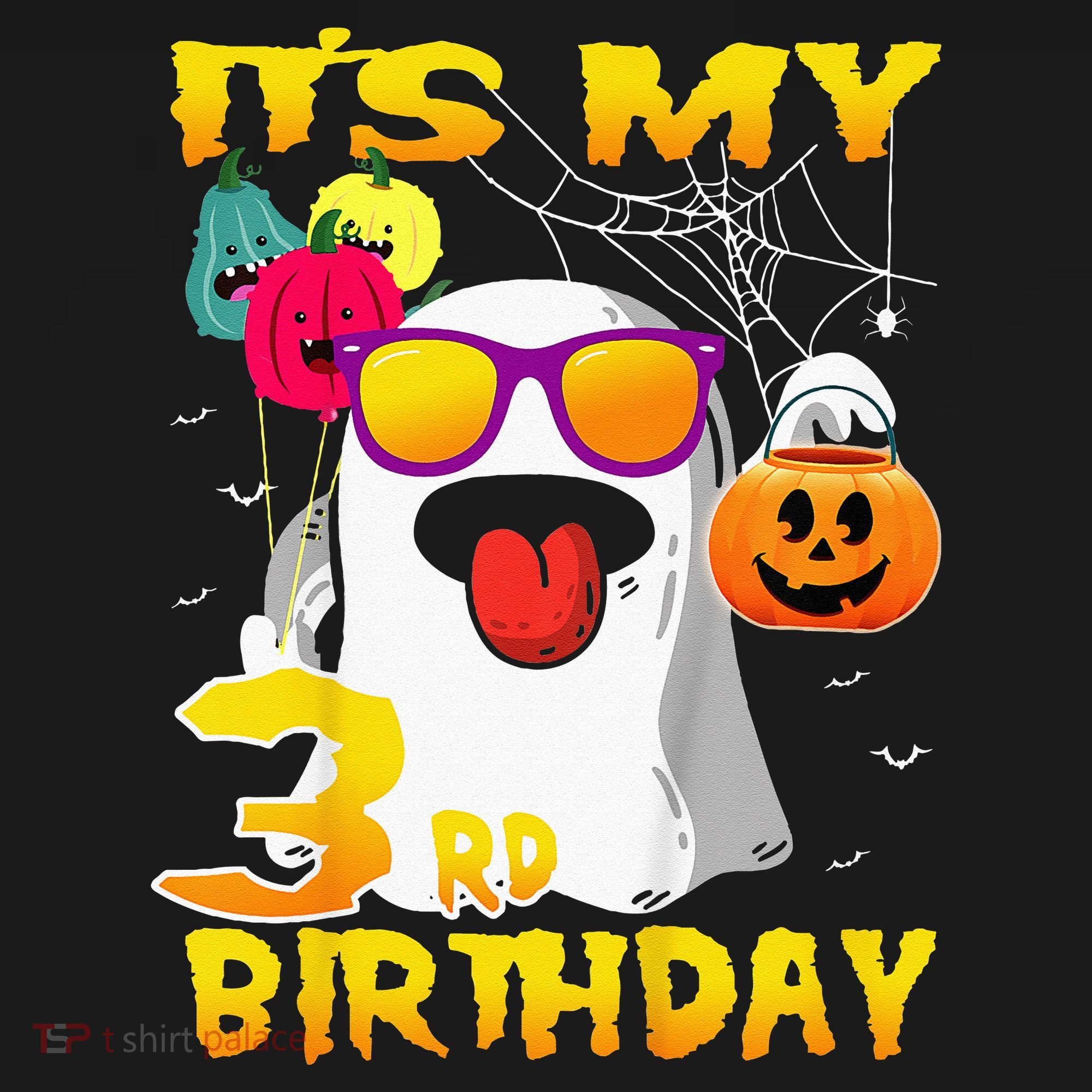 Kids Its My 3rd Birthday Ghost Pumpkin Halloween Party 3 Years Women's Hoodie