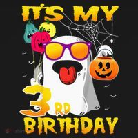 Kids Its My 3rd Birthday Ghost Pumpkin Halloween Party 3 Years Mousepad thumb 1
