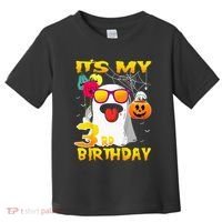 Kids Its My 3rd Birthday Ghost Pumpkin Halloween Party 3 Years Toddler T-Shirt thumb 0
