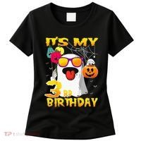 Kids Its My 3rd Birthday Ghost Pumpkin Halloween Party 3 Years Women's T-Shirt thumb 0