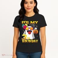 Kids Its My 3rd Birthday Ghost Pumpkin Halloween Party 3 Years Women's T-Shirt thumb 4