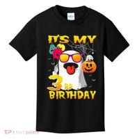 Kids Its My 3rd Birthday Ghost Pumpkin Halloween Party 3 Years Kids T-Shirt thumb 0