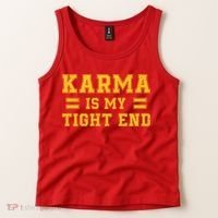 Karma Is My Tight End Tank Top thumb 2
