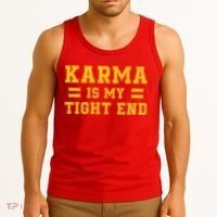 Karma Is My Tight End Tank Top thumb 3