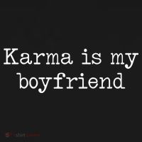 Karma Is My Boyfriend Funny Sarcastic Trendy Women's Hoodie thumb 2