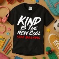 Kind Is The New Cool Stop Bullying Kids T-Shirt thumb 3