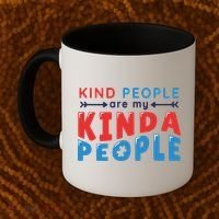 Kind People Are My Kinda People Autism Awareness Coffee Mug thumb 2