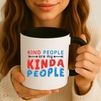 Kind People Are My Kinda People Autism Awareness Coffee Mug thumb 3