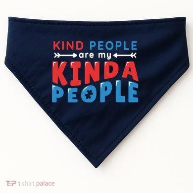 Kind People Are My Kinda People Autism Awareness USA-Made Doggie Bandana
