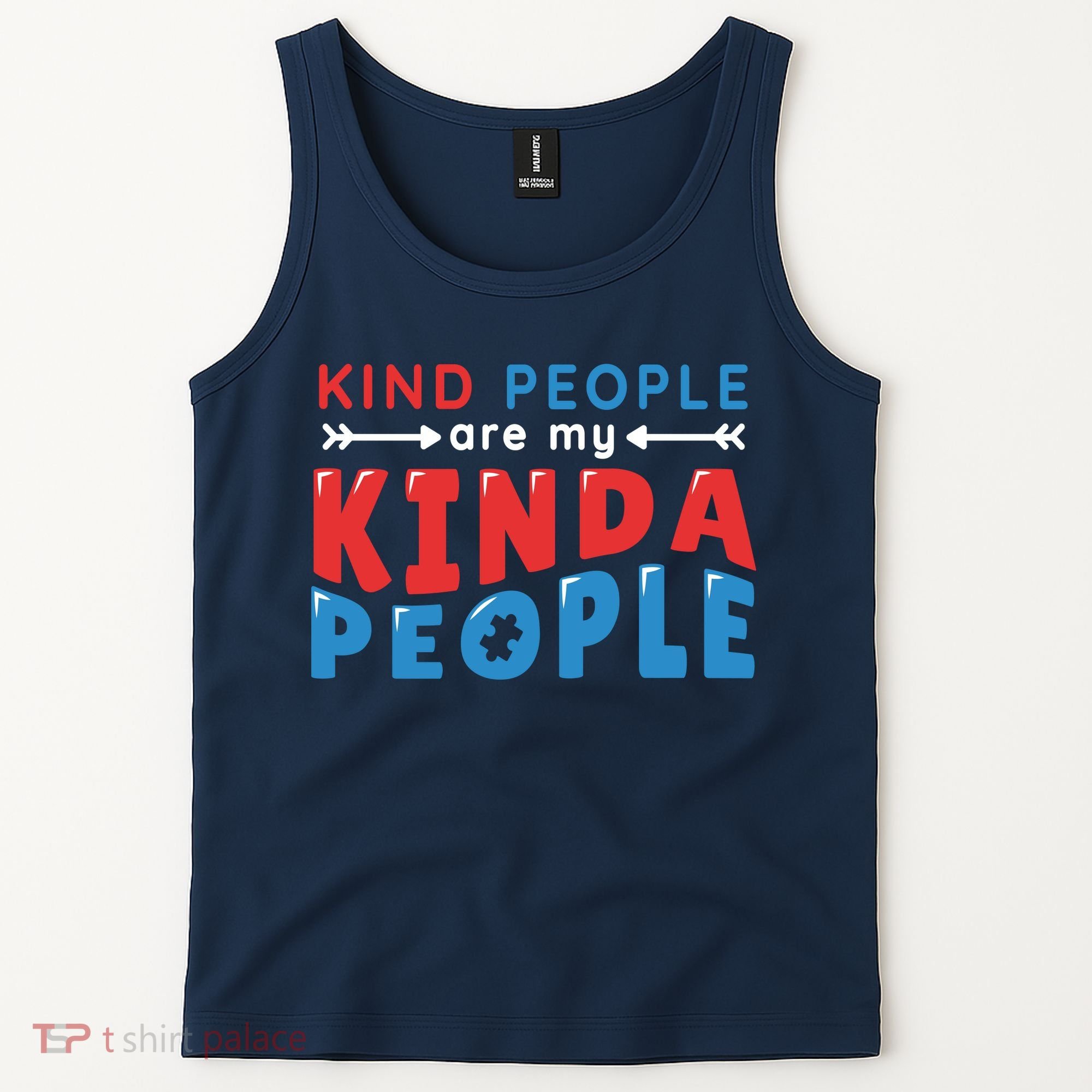 Kind People Are My Kinda People Autism Awareness Tank Top