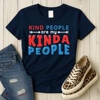 Kind People Are My Kinda People Autism Awareness Women's T-Shirt thumb 3